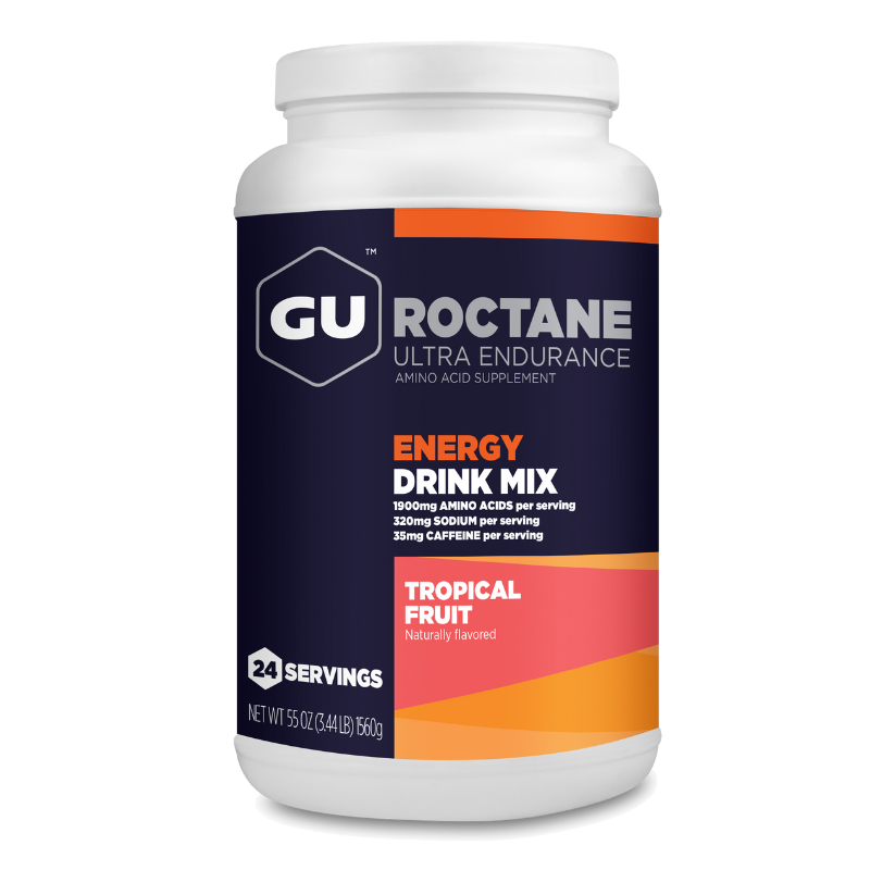 GU Roctane Energy Drink Mix | 24srv Canister, Tropical Fruit